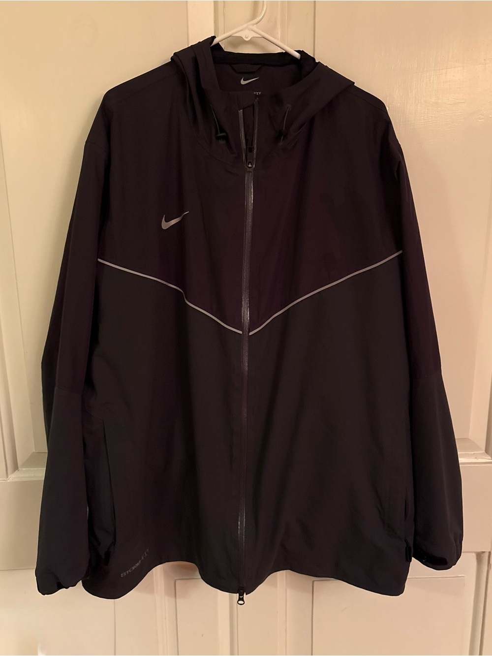 Nike Storm-FIT Hooded Full-Zip Windbreaker Jacket Black Men's 3XL Big & Tall